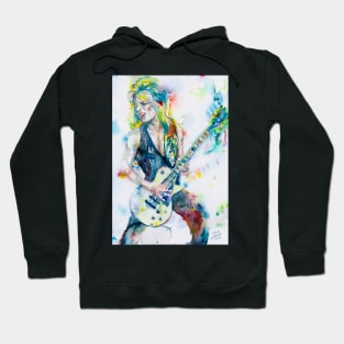 RANDY RHOADS watercolor portrait .2 Hoodie